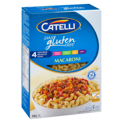Catelli Pasta - Macaroni (Gluet. Free)  ea/340gr