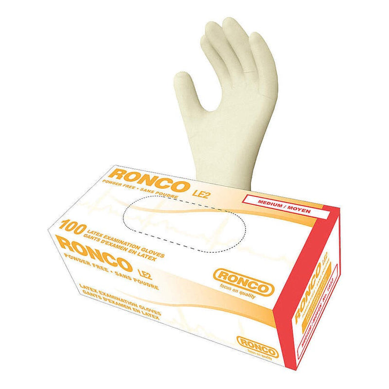 Ronco Latex Gloves Pwdr Free Med (