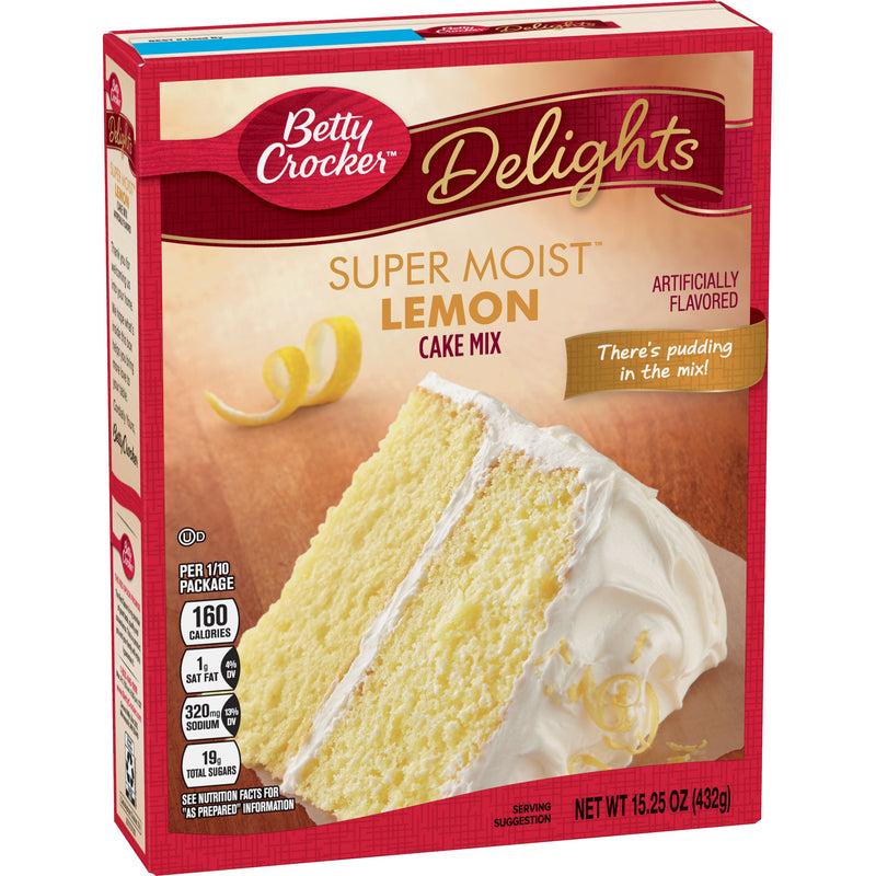 Betty Crocker Cake Mix Super Moist- Lemon 12x375gr