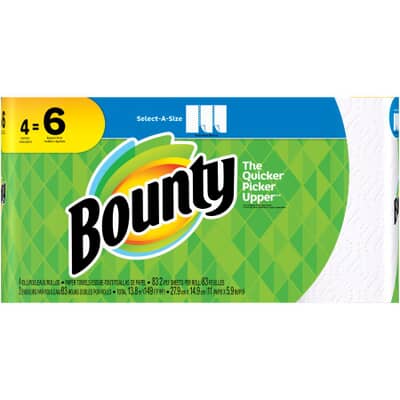 Bounty Paper Towels - Select A Size (74ct) ea/4pk