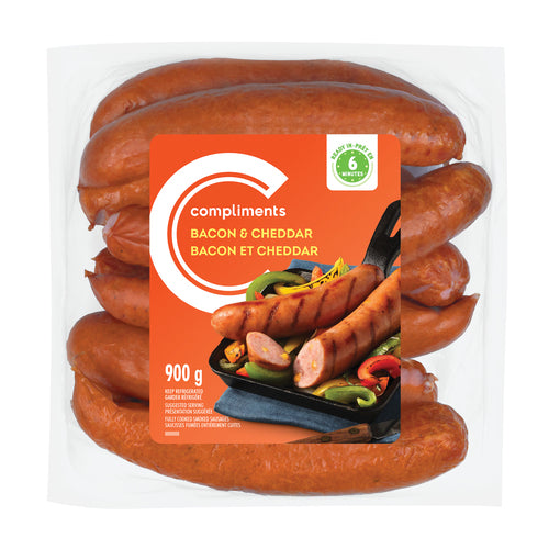 Compliments Sausage - Bacon & Cheddar FC ea/900gr