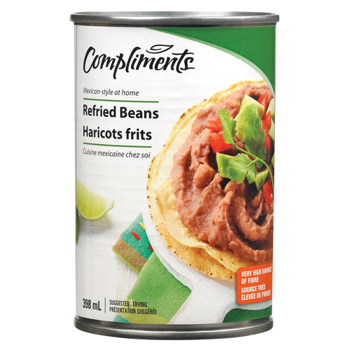 Compliments Baked Beans  - Refried 12x398ml