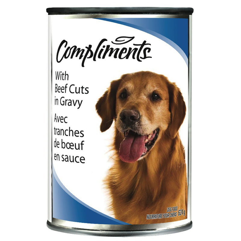 Compliments Dog Food - Beef Cuts n Gravy 12x624gr