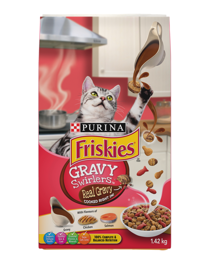 Friskies Cat Food Gravy Swirlers 4x1.42kg