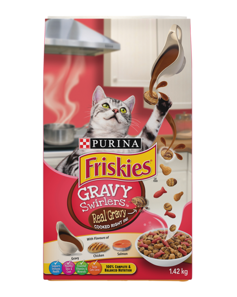 Friskies Cat Food - Gravy Swirlers 4x1.42kg