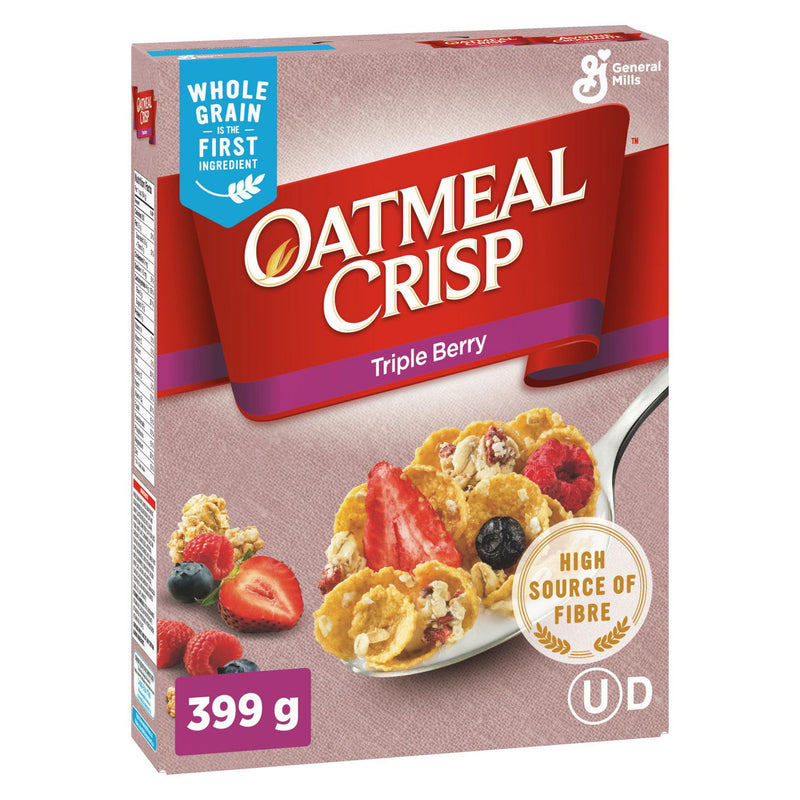 Gen Mills Cereal - Oatmeal Crisp Triple Berry  ea/399gr