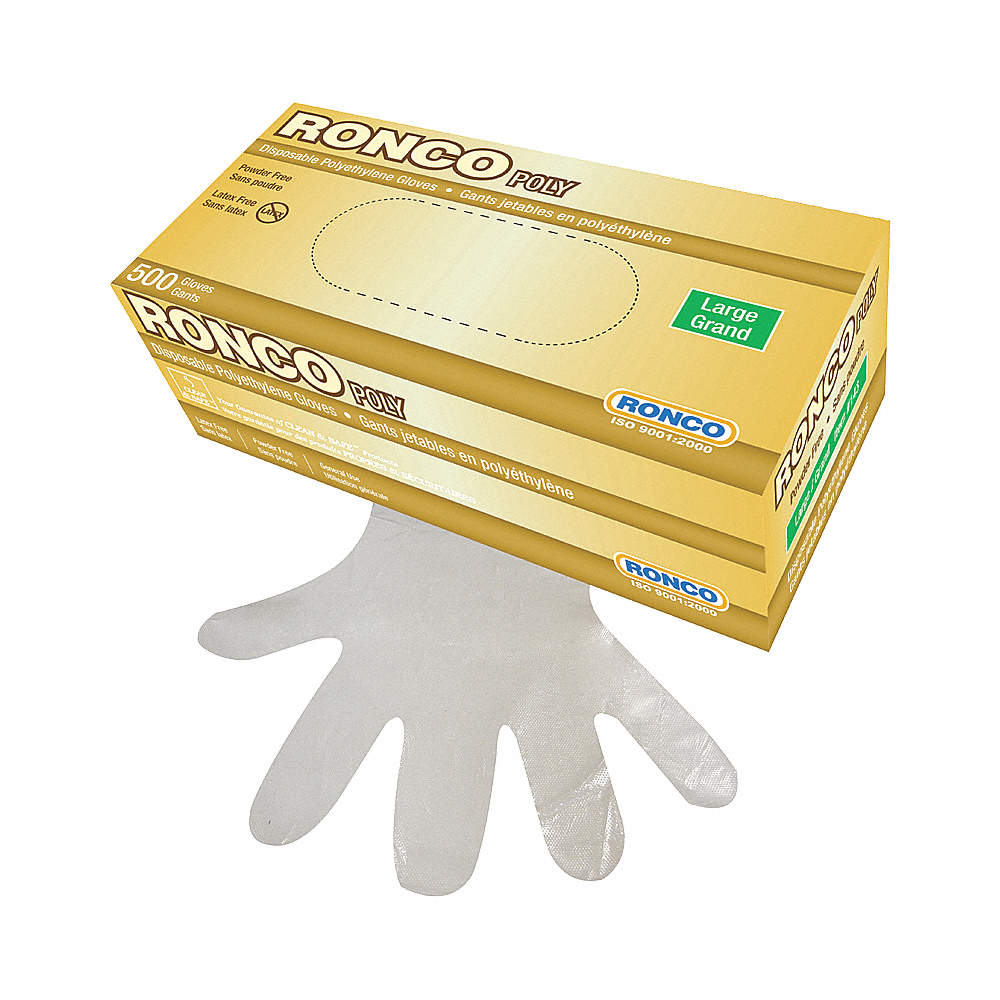 Ronco Poly Deli Gloves Lrg Clr (#143) 500/bx