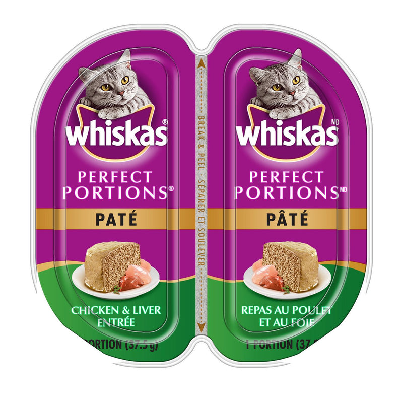 Whiskas Cat Food -  Perfect Portion Chick & Liver  24x75gr