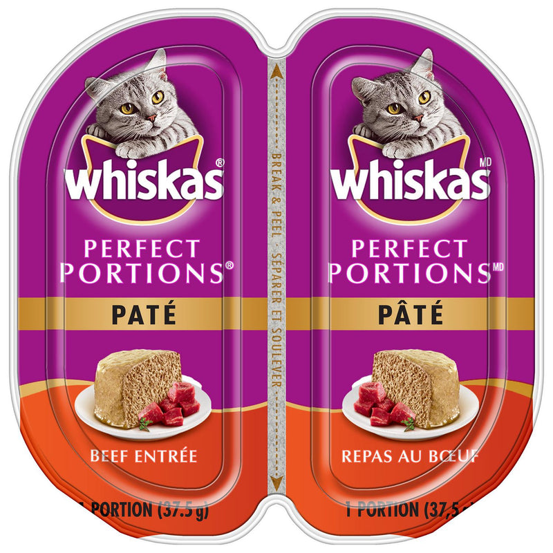 Whiskas Cat Food - Perfect Portions Beef  24x75gr