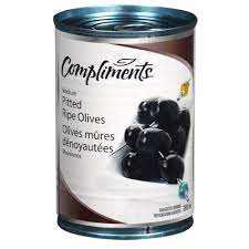 Compliments Olives - Black Pitted 12x375gr