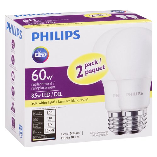 Philips Light Bulb - Eco. Adv. Soft White 60wt 12x2's