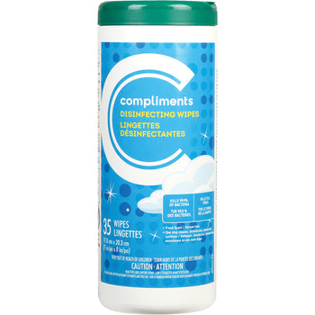 Compliments Wipes (Disinfecting) - Fresh Scent 12x35's