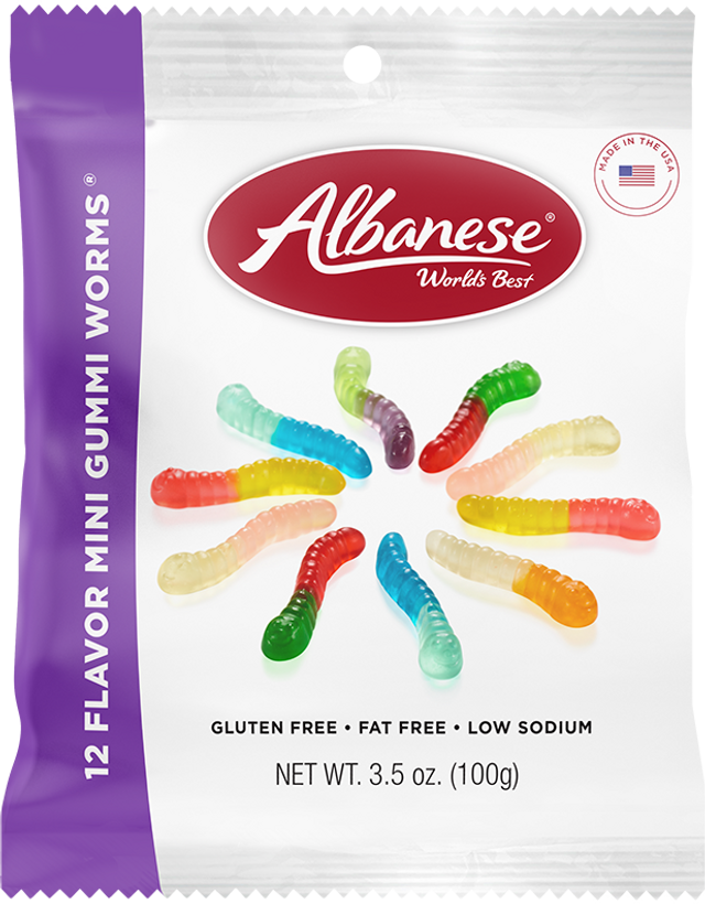 Albanese 12 Flavour Mini Worms ea/100g