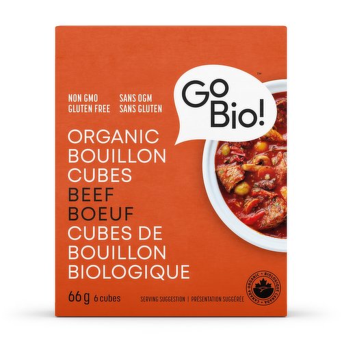 Go Bio Bouillon Cubes Beef Low Sodium  1x6pk