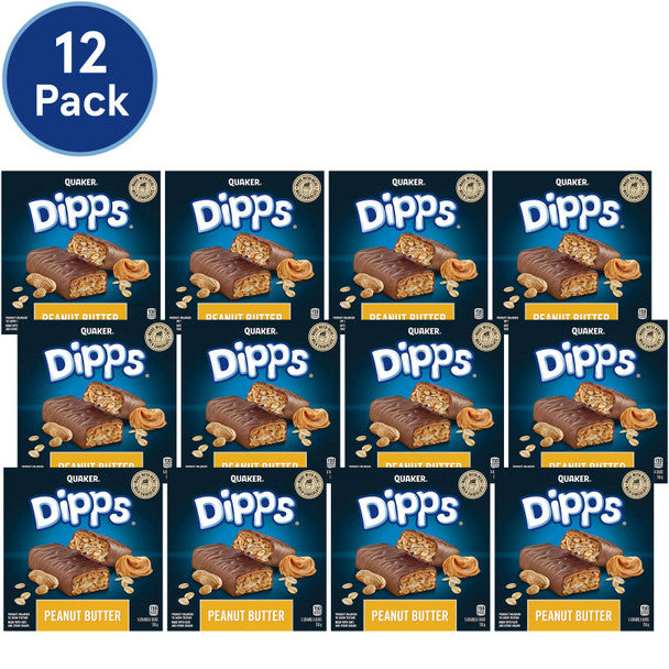 Quaker Dipps Granola Bar - Peanut Butter 12x187gr