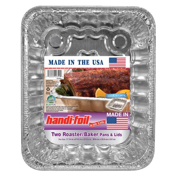 Handi Foil Utility Pan/Baker w Lids  2pk
