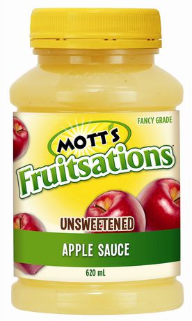 Motts Apple Sauce Unsweetened Plastic ea/620ml
