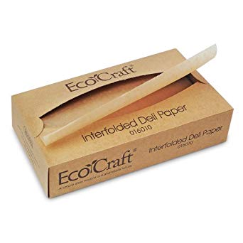 Eco Craft Deli Sheet Dry Waxed 8"x10.75" Natural 500/pkg