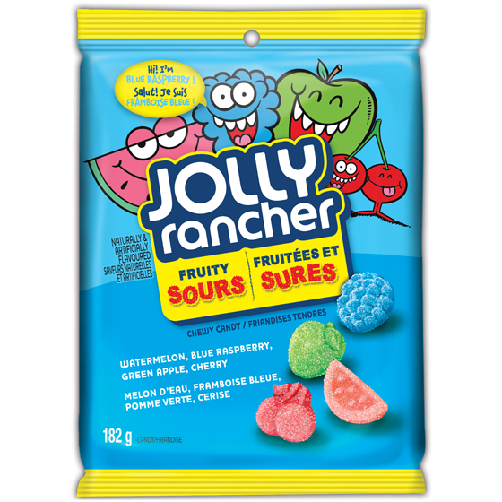 Jolly Rancher Peg Gummies Sour Tropical 10x182g