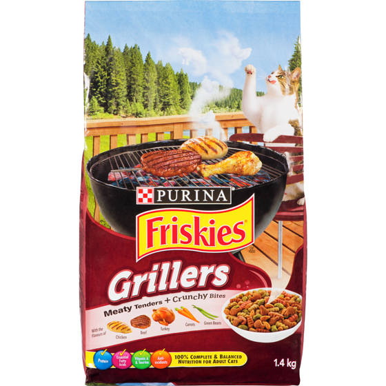 Friskies Cat Food Tender Grillers Dry 4x1.4Kg