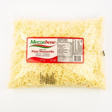 Mozzabene Cheese - Mozzarella Shred. 20%  4x2.27kg