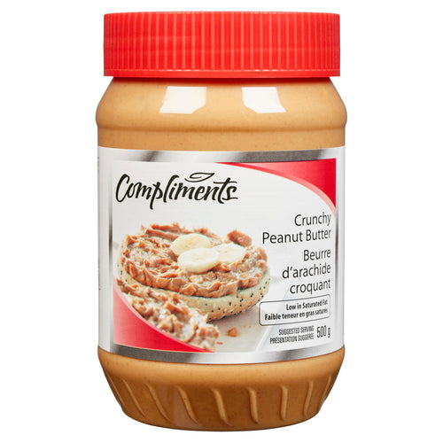Compliments Peanut Butter NATURAL- Crunchy  ea/500gr