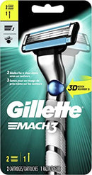 Gillette Mach 3 Razor + 2 Blades 6/bx