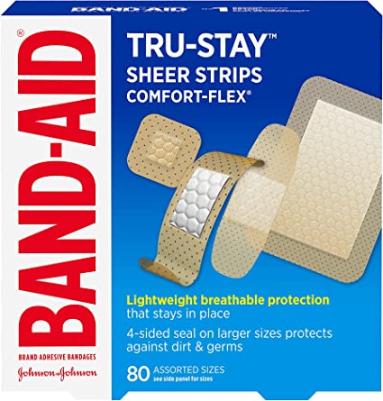 J&J Bandaids Plastic Asst "Tru-Stay"  6x80's