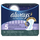 Always Ultra Thin - Ex-Hv Overnight ea/12's