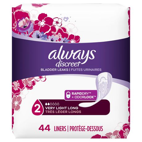 Always Pantiliner Discreet Very Light Long 3x44ct