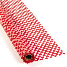 Banquet Table Cover - Red Checkered (40"x300') ea/roll