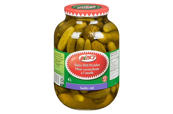 Bicks Whole Dill Pickles  w Garlic ea/4L