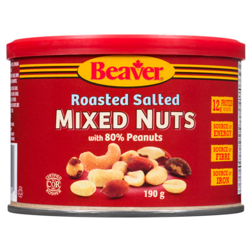 Beaver Mixed Nuts 80% Peanuts ea/190g