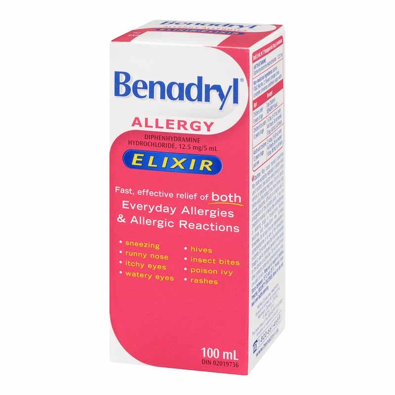 Benadryl Elixir Liquid  ea/100ml