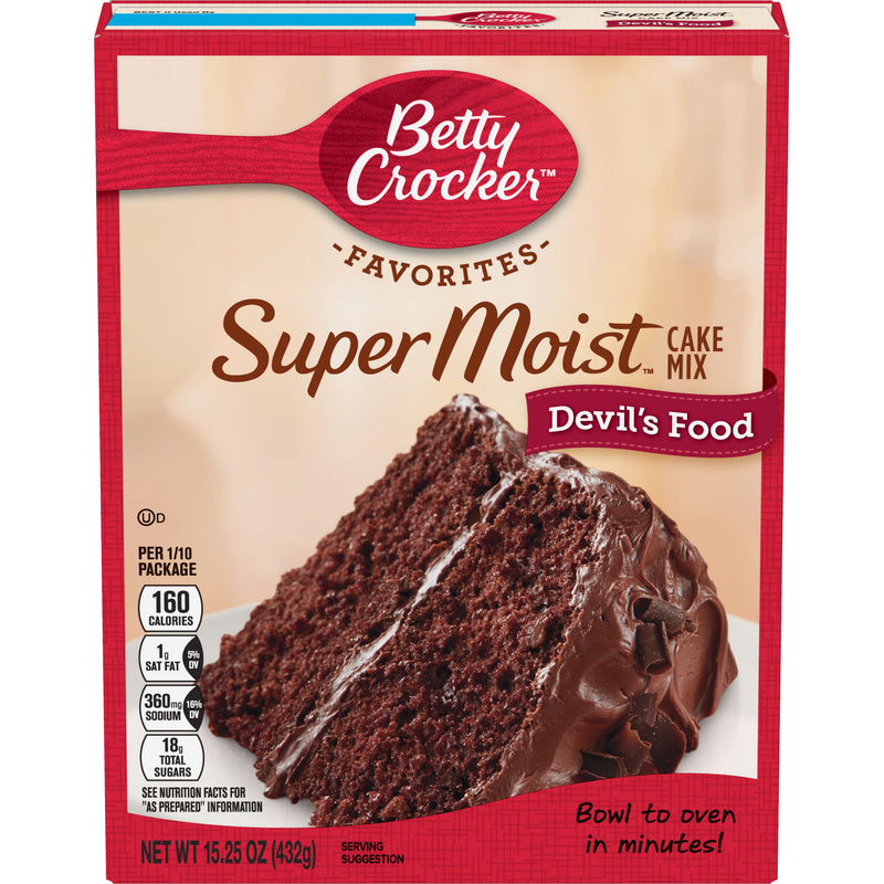 Betty Crocker Cake Mix Super Moist- Devils Food 12x375gr
