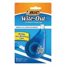 Bic White Out Tape ea/