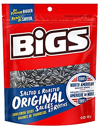 Bigs Sunflower Seeds Salted 8x140g