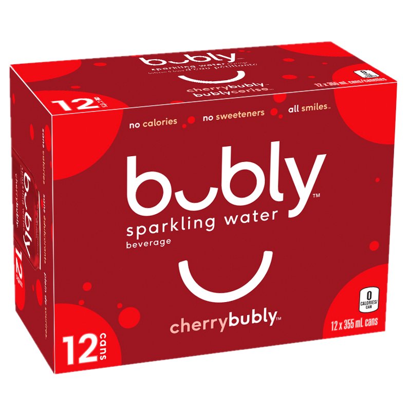 Bubly Sparkling Water - Cherry 12x355ml