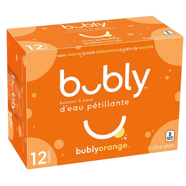 Bubly Sparkling Water - Orange 12x355ml