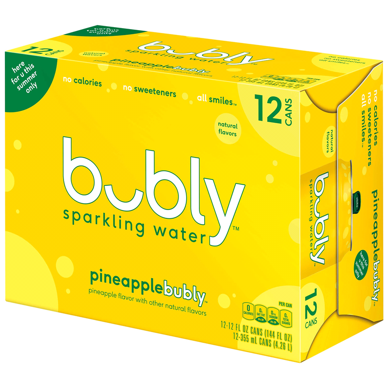 Bubly Sparkling Water - Pineapple 12x355ml