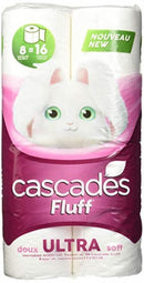 Cascades Fluff Ultra Strong Bathroom Tissue  8pk