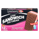 Chapmans Ice Cream Sandwich - Neopolitan 6x(12x120ml)/cs