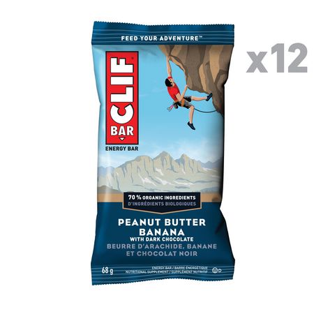 Clif Bar - Peanut Butter Banana Dark Chocolate 12x68g