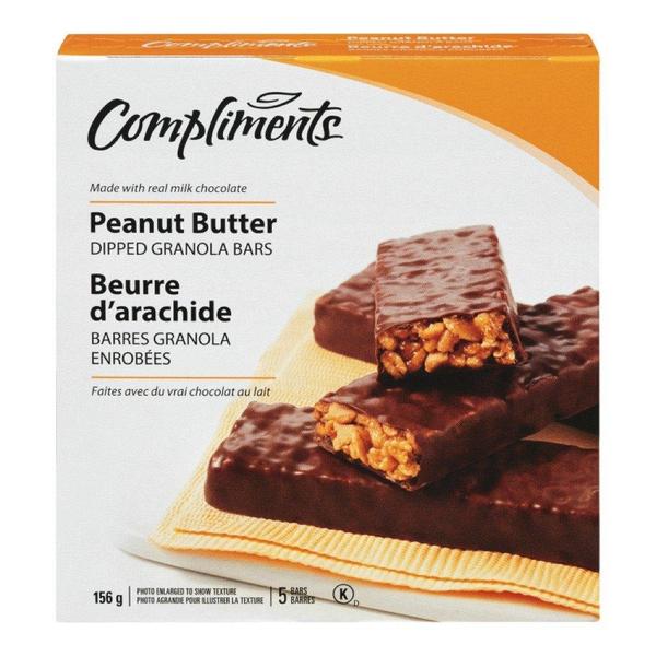 Compliments Granola Bar - Peanut Butter Coated  ea/156gr