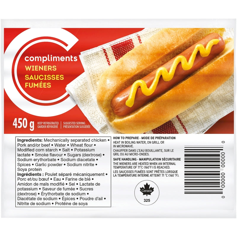 Compliments Wieners  ea/450gr