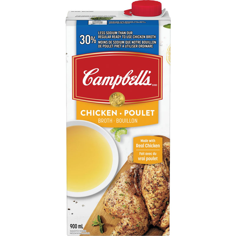 Campbells Soup Broth - Chicken (30% Red. Sod.) 12x900ml