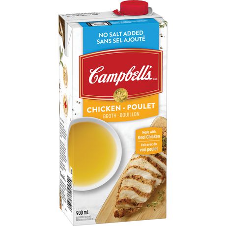Campbells Soup Broth - Chicken (No Salt) ea/900ml