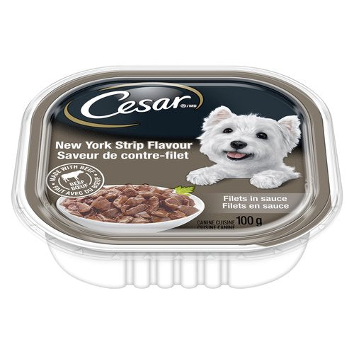 Cesar Dog Food - New York Strip 24x100gr