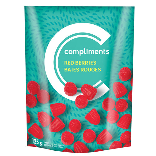 Compliments Candy Red Berries 12x125g