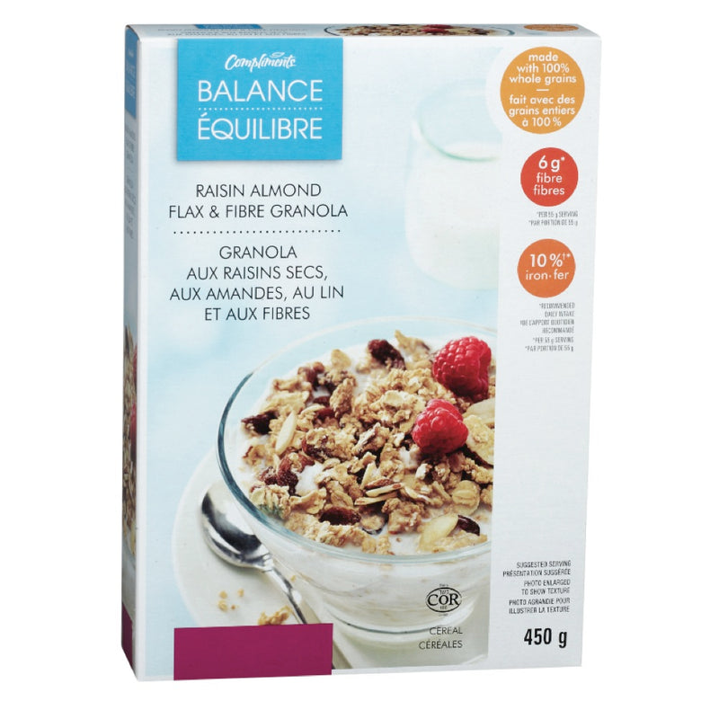 Compliments Cereal - Granola Rasin Almond ea/450gr
